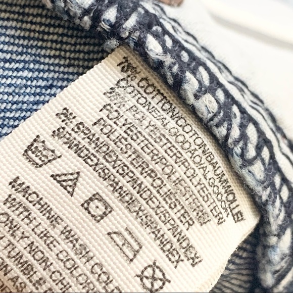 🌸Free People🌸 Side Striped Skinny Jeans Size 26 Blue - Picture 4 of 10